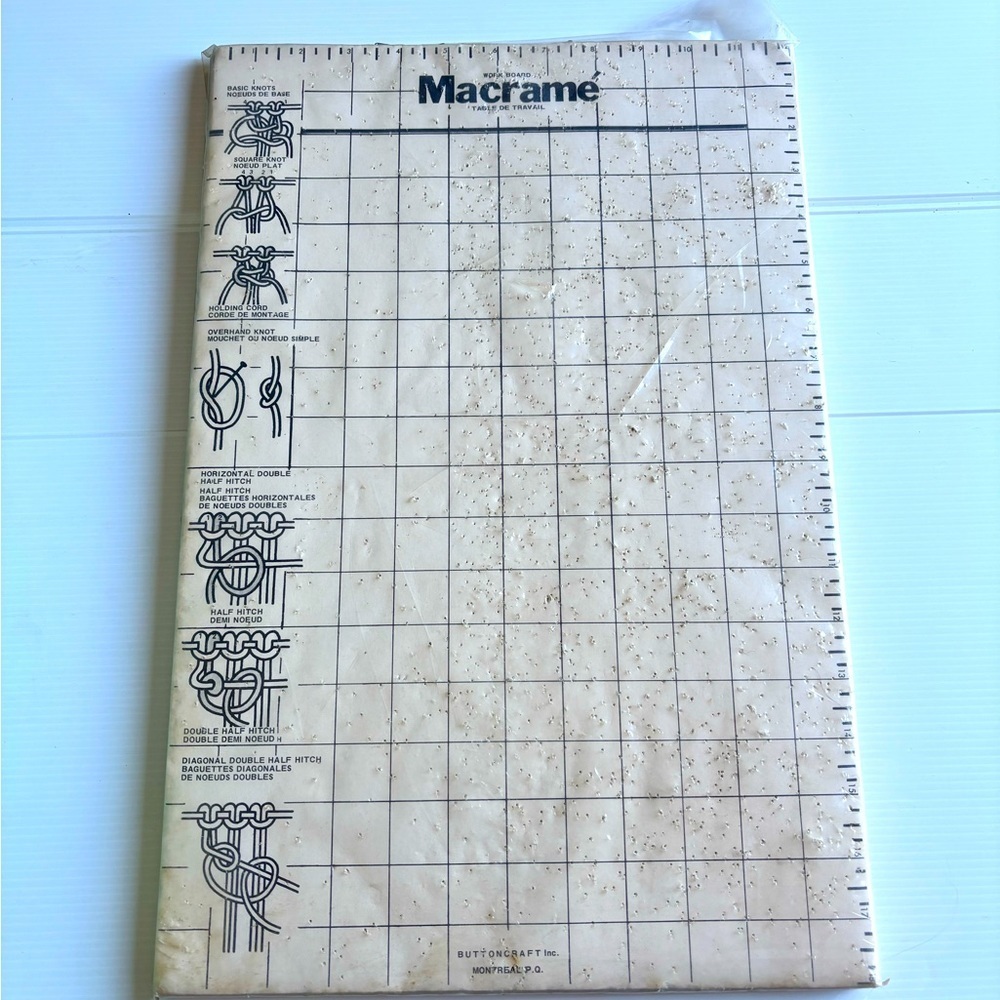 Vintage Macrame Work Board